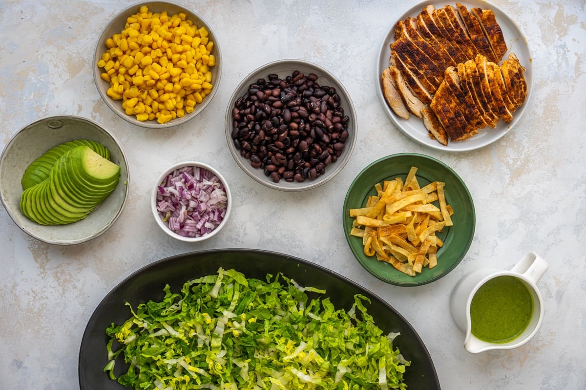 ingredients for southwest chicken salad 