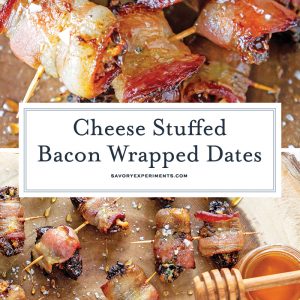 cheese stuffed bacon wrapped dates for pinterest