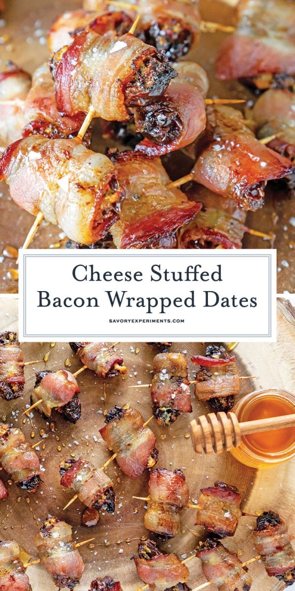 cheese stuffed bacon wrapped dates for pinterest 