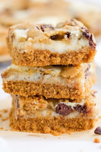 stack of cheesecake bars