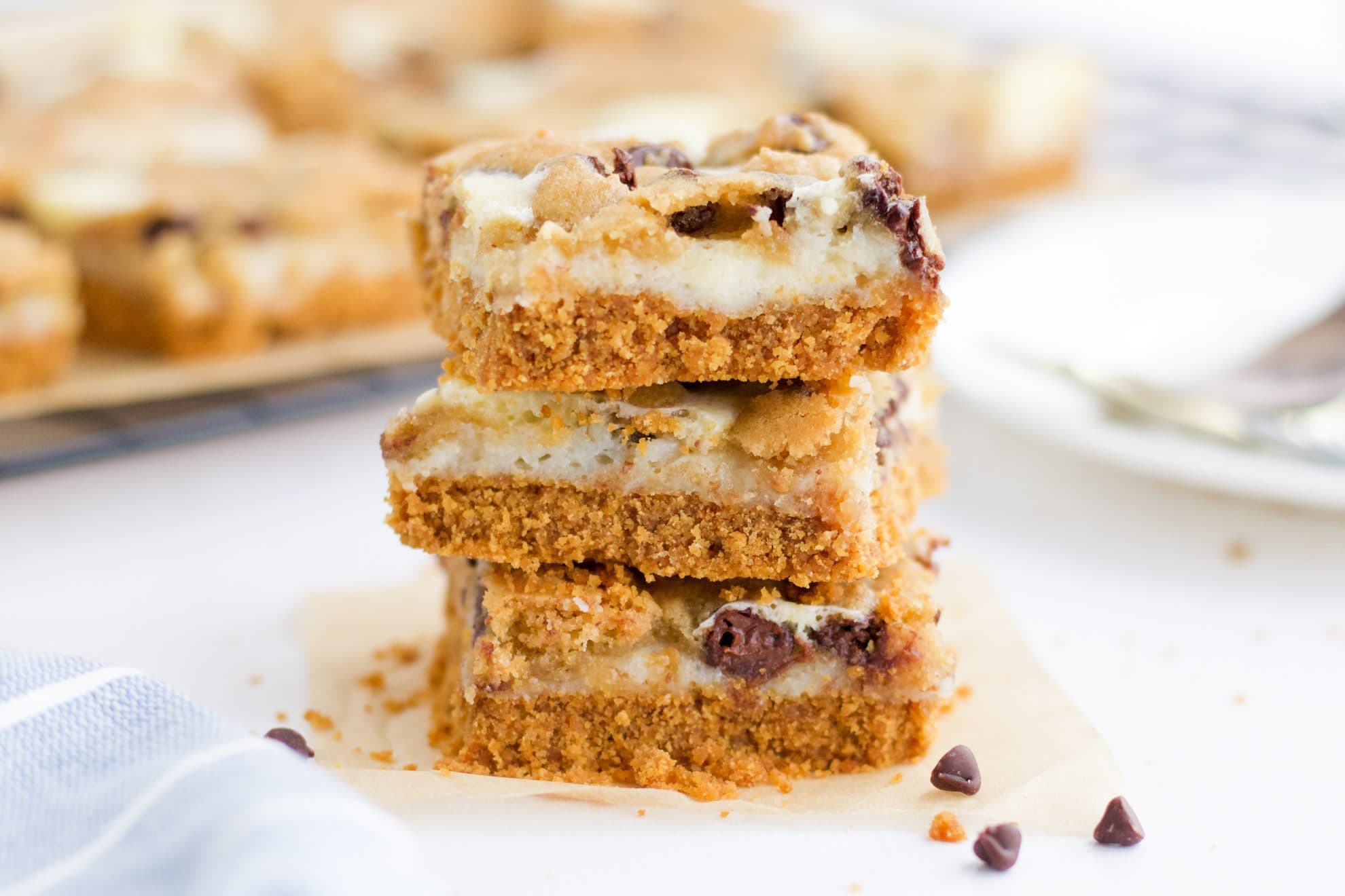 stack of cheesecake bars