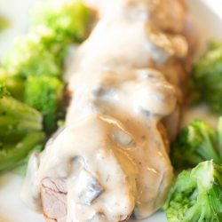 pork tenderloin with mushroom gravy