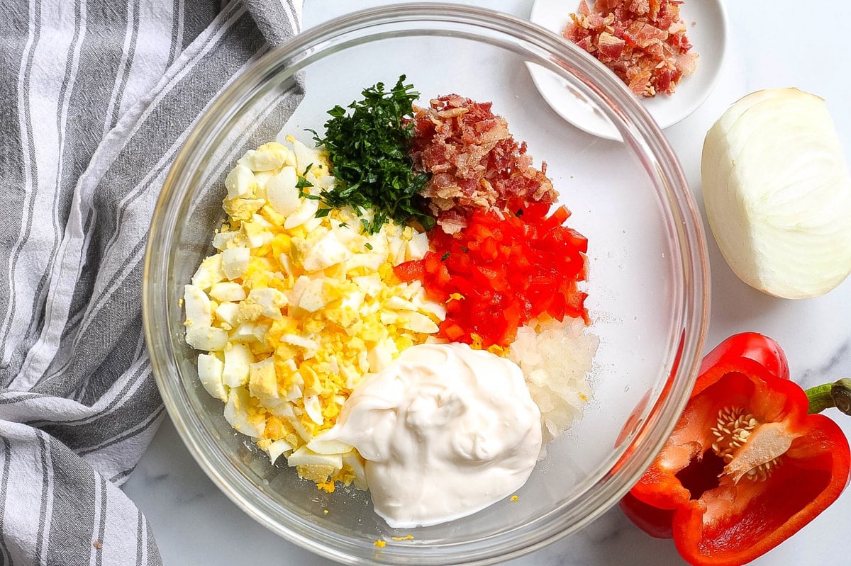 ingredients for egg salad recipe 