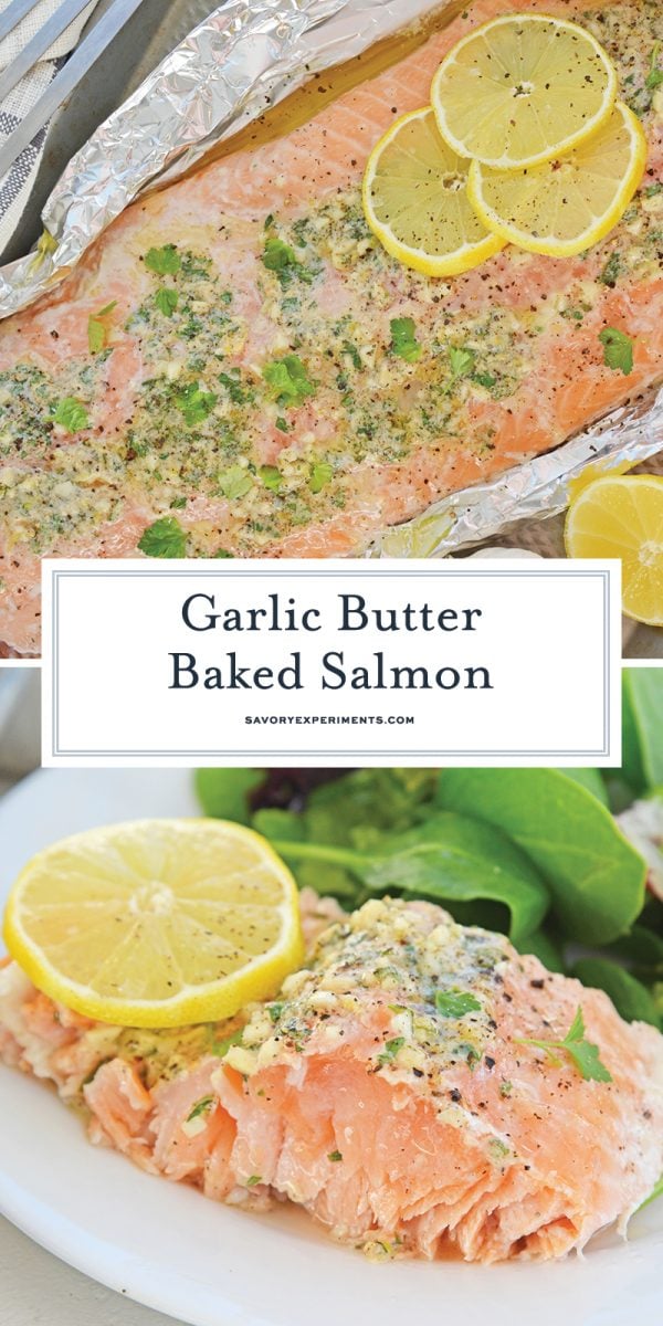 garlic butter baked salmon for pinterest 