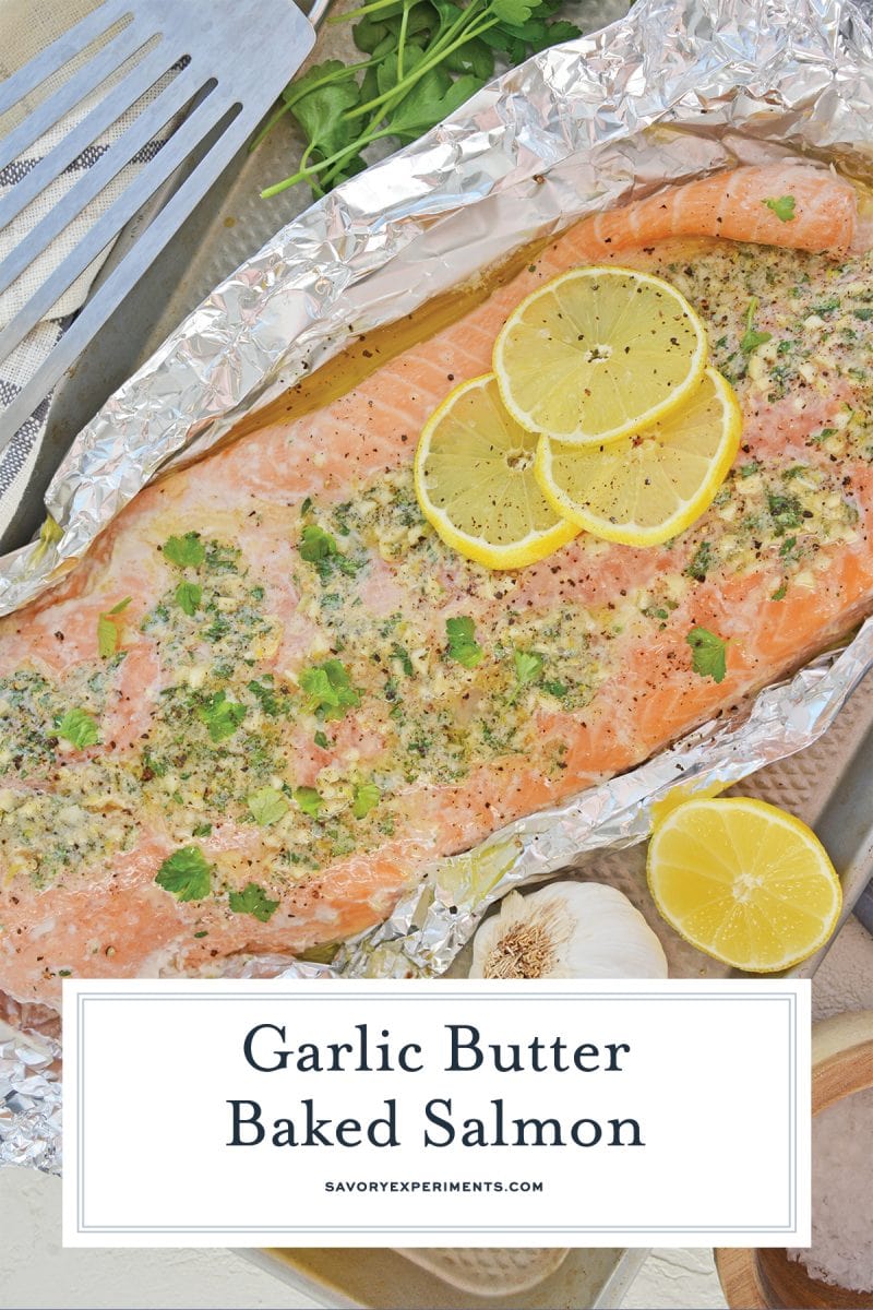 garlic butter salmon for pinterest 