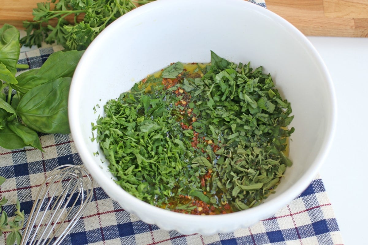 fresh herbs for a marinade recipe