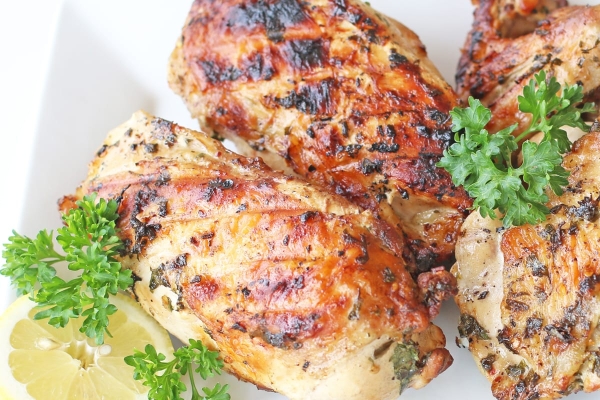 grilled chicken on a platter