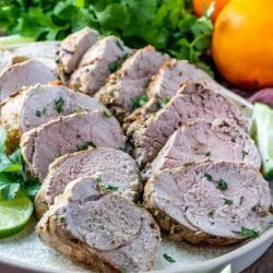 sliced mojo pork tenderloin