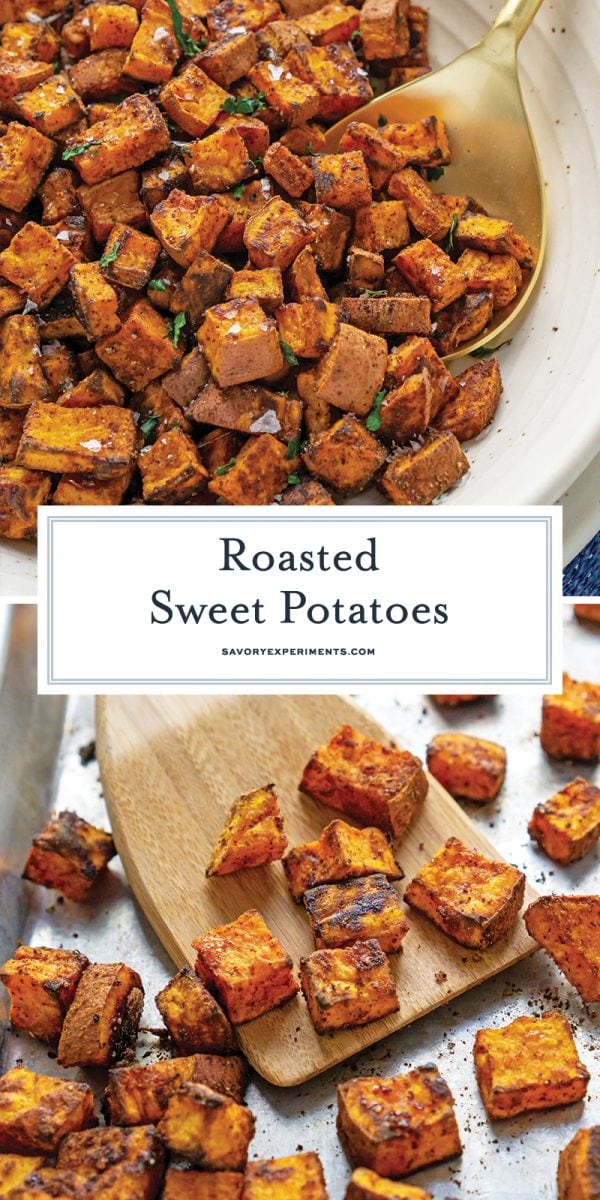 crispy roasted sweet potatoes for pinterest 