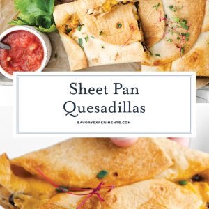 sheet pan quesadillas for pinterest
