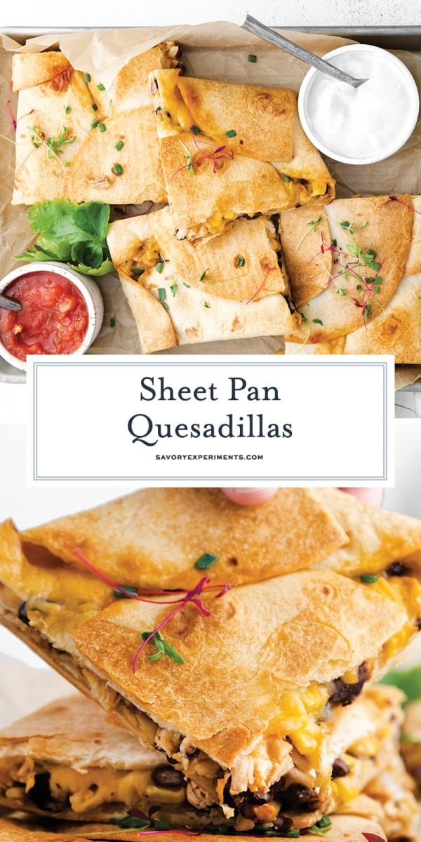 sheet pan quesadillas for pinterest 