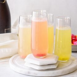 colorful sparkling cocktails