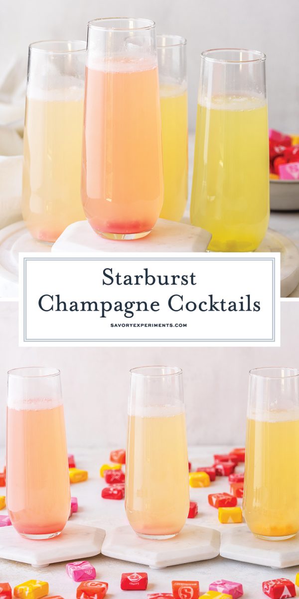 starburst champagne cocktails for pinterest 