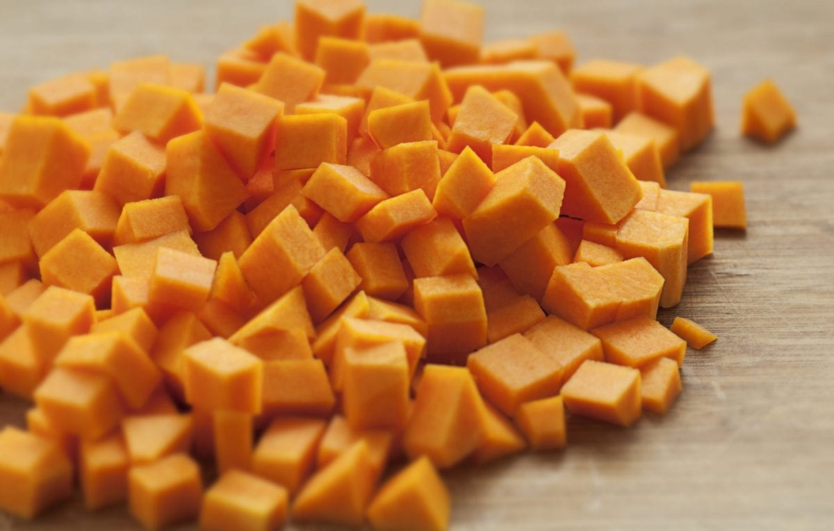 butternut squash chopped into cubes 