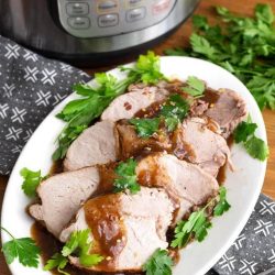 instant pot pork loin smothered in gravy