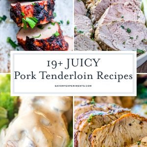 collage of pork recipes