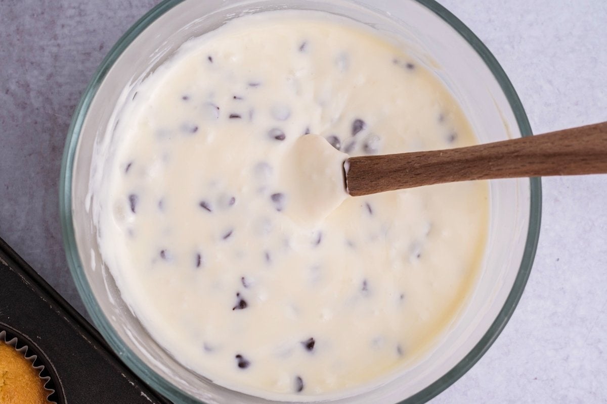 cannoli filling in a mixing bowl 
