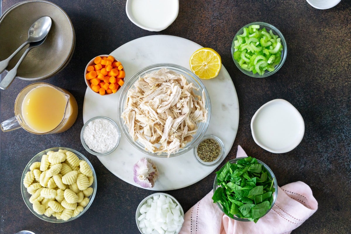 ingredients for chicken gnocchi soup 