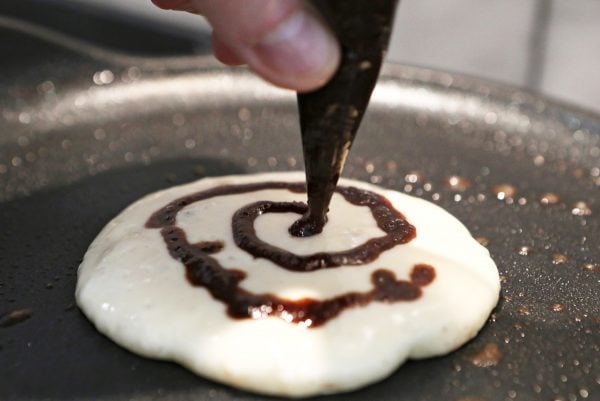 cinnamon swirl on pancake