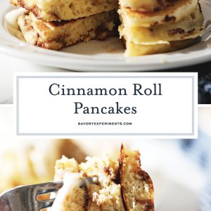 cinnamon roll pancakes for pinteret