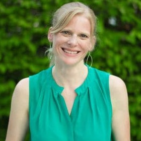 woman with green tank top