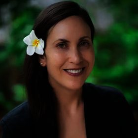 woman with flower in her hair