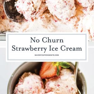 no churn strawberry ice cream for pinterest