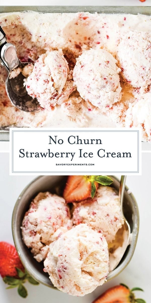 no churn strawberry ice cream for pinterest 