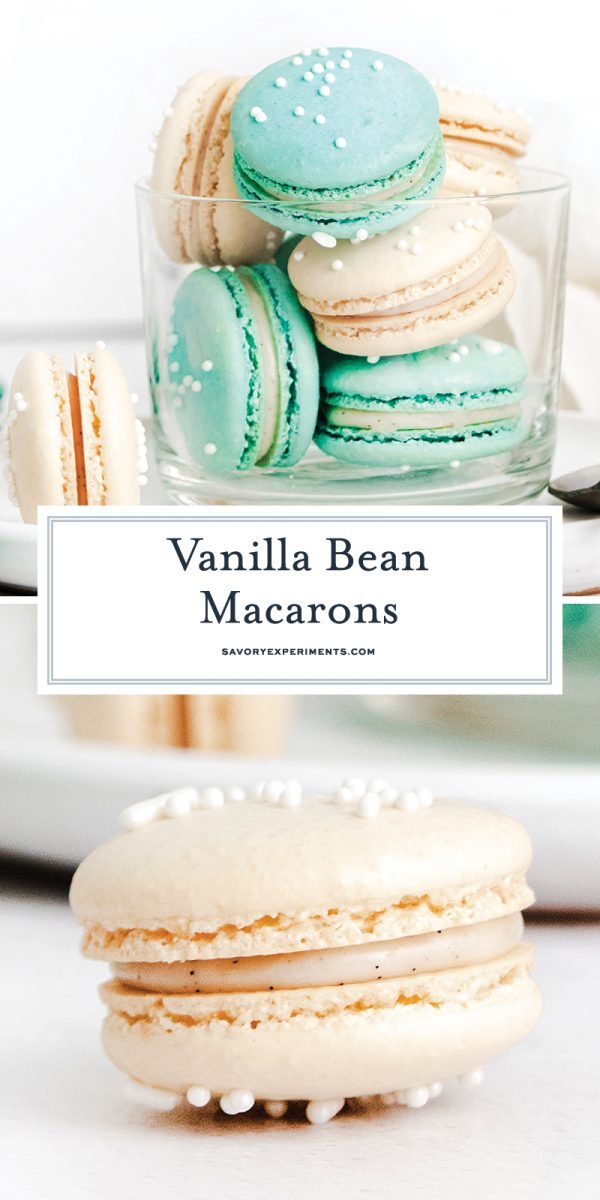 vanilla bean macarons for pinterest 