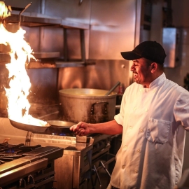 chef cooking in a kitchen