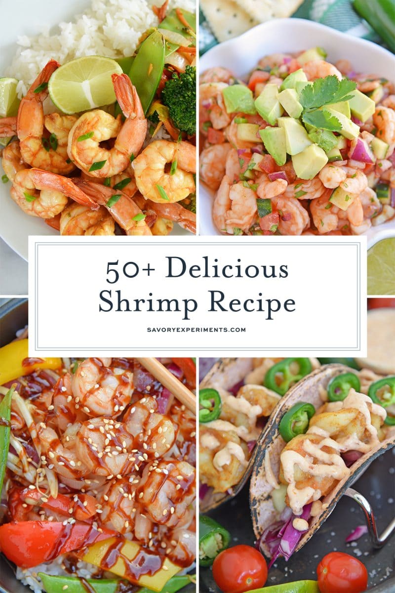 collage of shrimp recipes