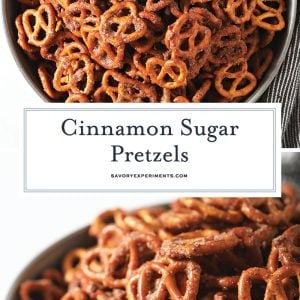 cinnamon sugar pretzels for pinterest