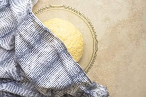 pretzel dough after rising