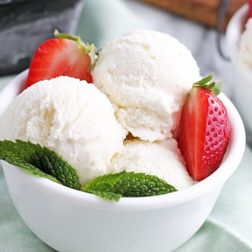Homemade Vanilla Ice Cream Recipe (Churned w/ Vanilla Bean)