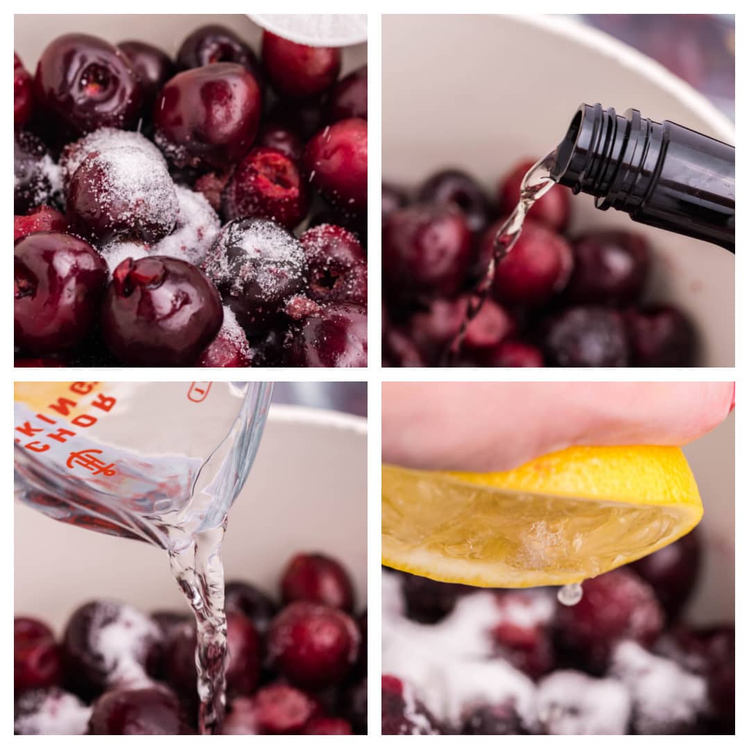 how to make cherry pie filling step-by-step shots  