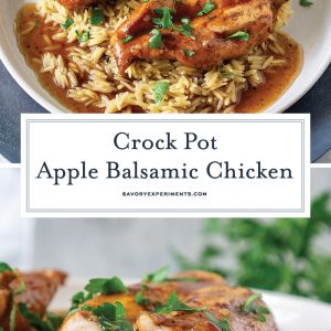 crock pot apple balsamic chicken for pinterest