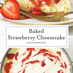 baked strawberry cheesecake pin