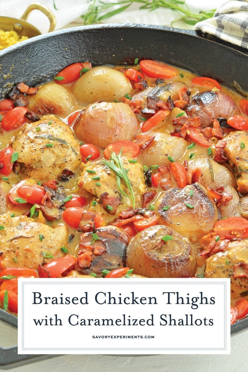 close up of braised chicken thigh recipe 