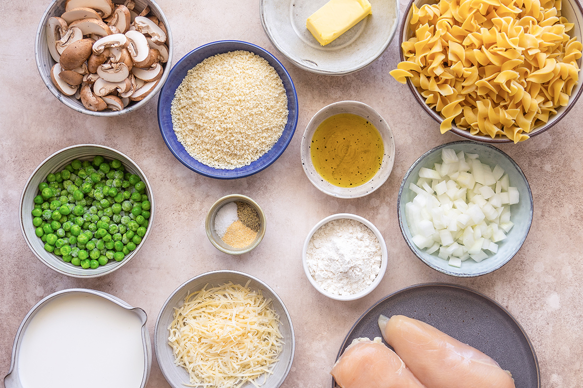 ingrediens for easy chicken tetrazzini 