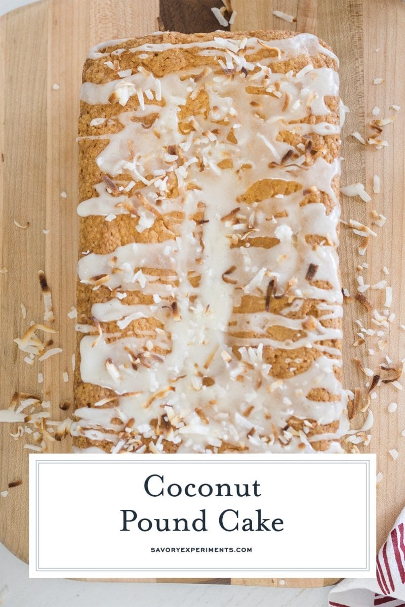 loaf of coconut pound cake for pinterest 