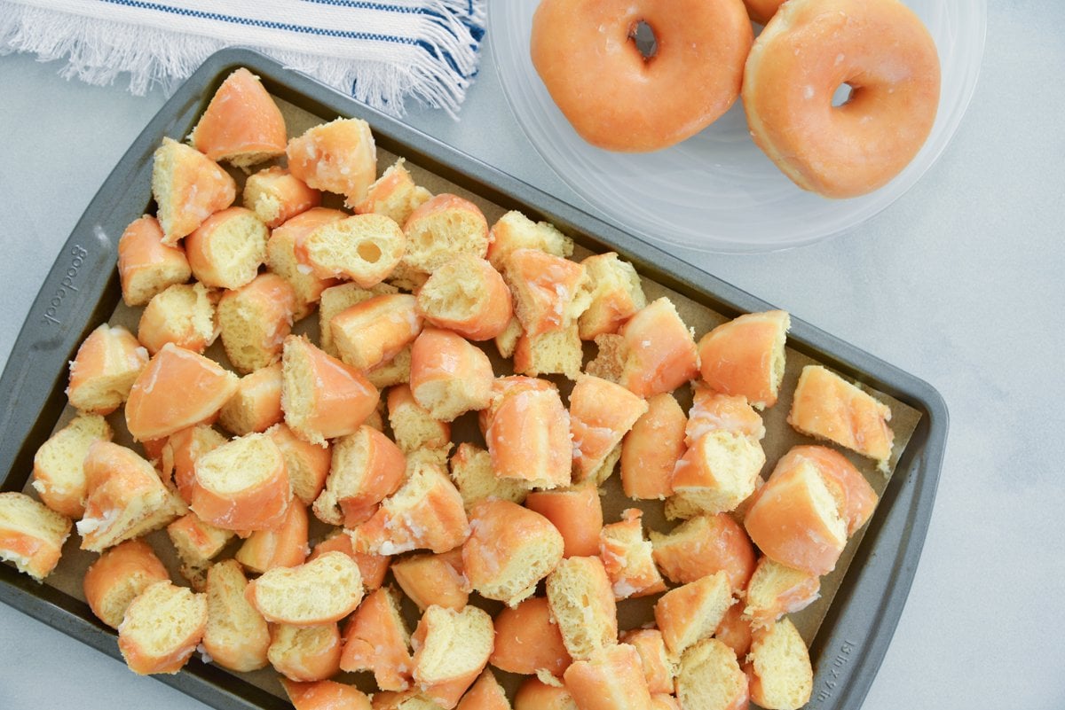 glazed donuts on a baking sheet 