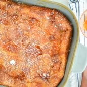 donut bread pudding corner