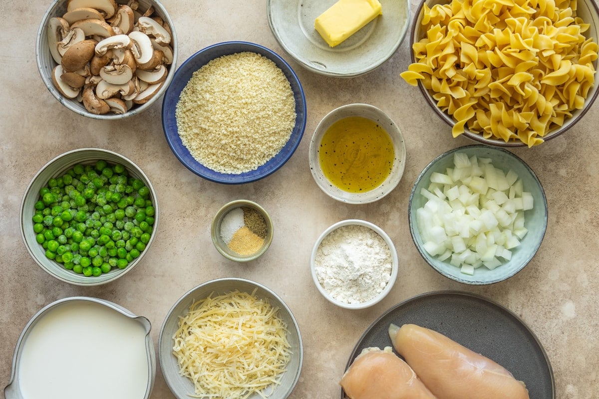 ingredients for easy chicken tetrazzini 