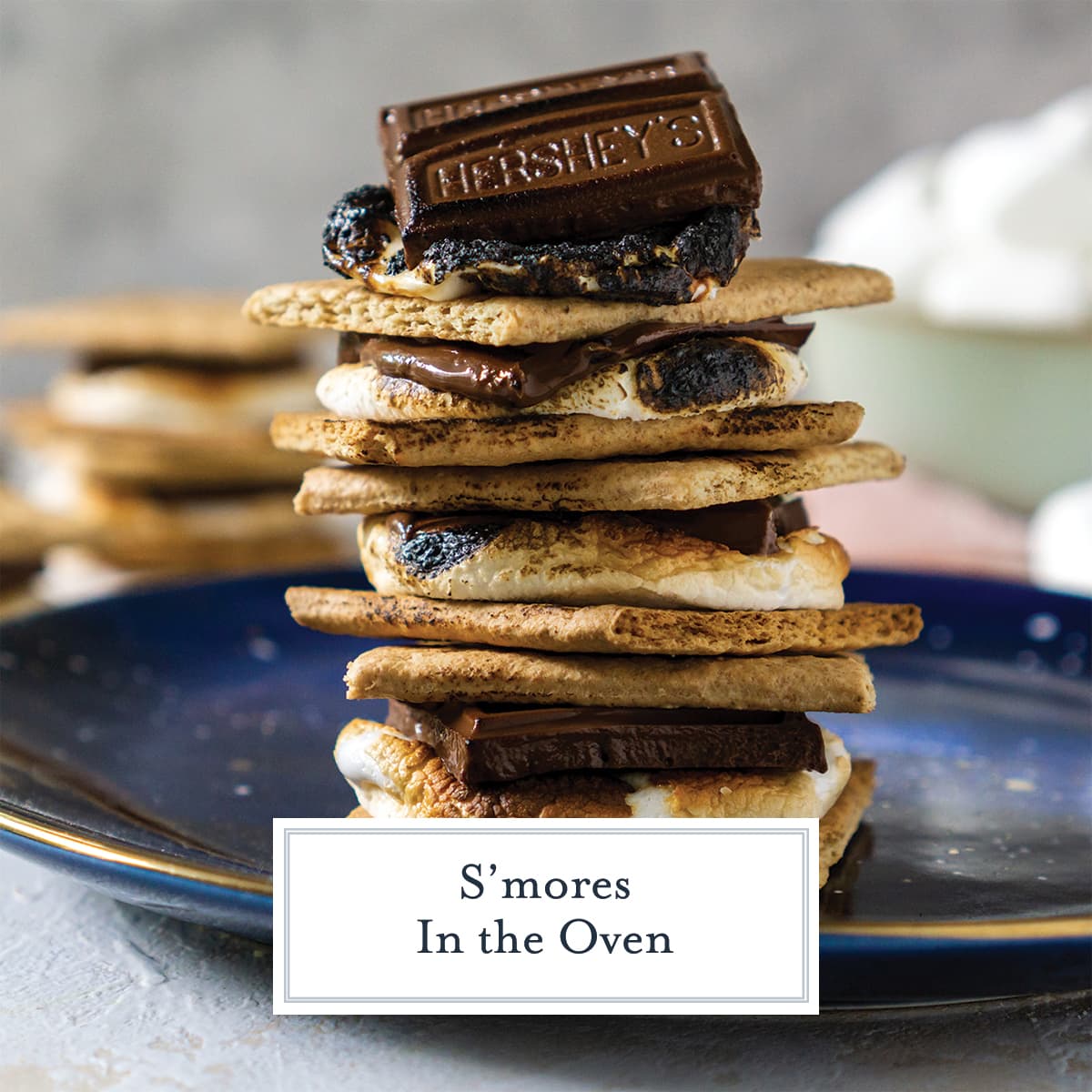 How to make smores in the oven at home with no fire. Pair with caramel sauce or use one of our 20+ variations! 