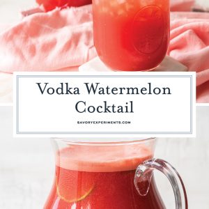 collage of vodka watermelon cocktail for pinterest