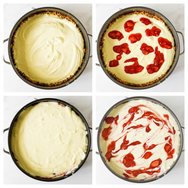 how to make strawberry cheesecake swirls
