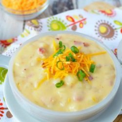 bowl of ham potato soup