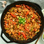 overhead chicken tex-mex skillet recipe