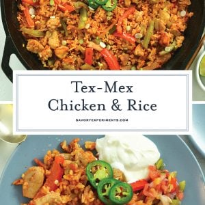 chicken and rice skillet for pinterest