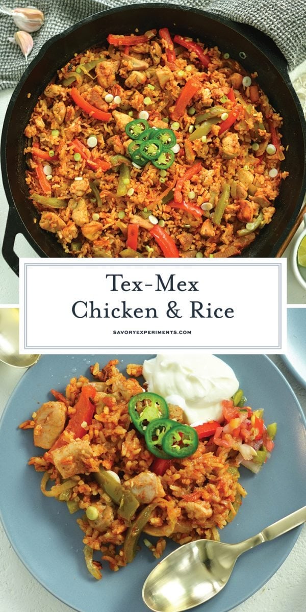 tex-mex rice skillet for pinterest 